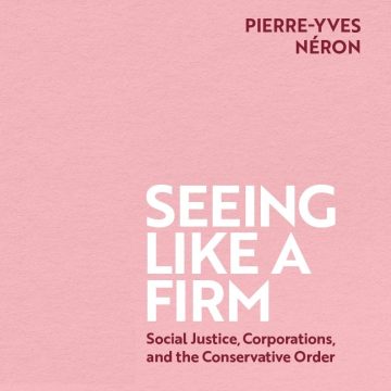 Couverture de l'ouvrage "Seeing like a firm" par Pierre-Yves Néron